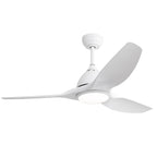 Bredoom 52" Ceiling Fan with Remote Control and LED Light - White or Light Brown