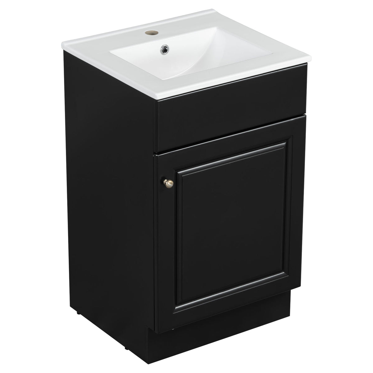 Bathroom Vanity with Sink and Adjustable Shelf - Multiple Colors