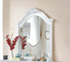 Estrella Vanity & Dresser Mirror with Beveled Edge - White