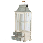 Wooden Candle Lantern Decorative - Ivory