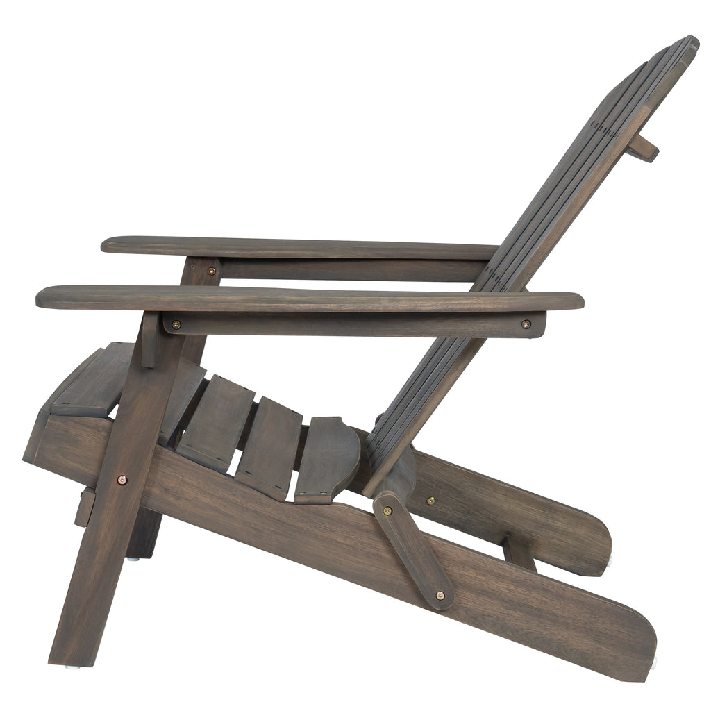 Malibu Adirondack Chair with Foldable Design - Gray
