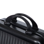 ABS Spinner Wheel Luggage Set with Cosmetic Case - Black