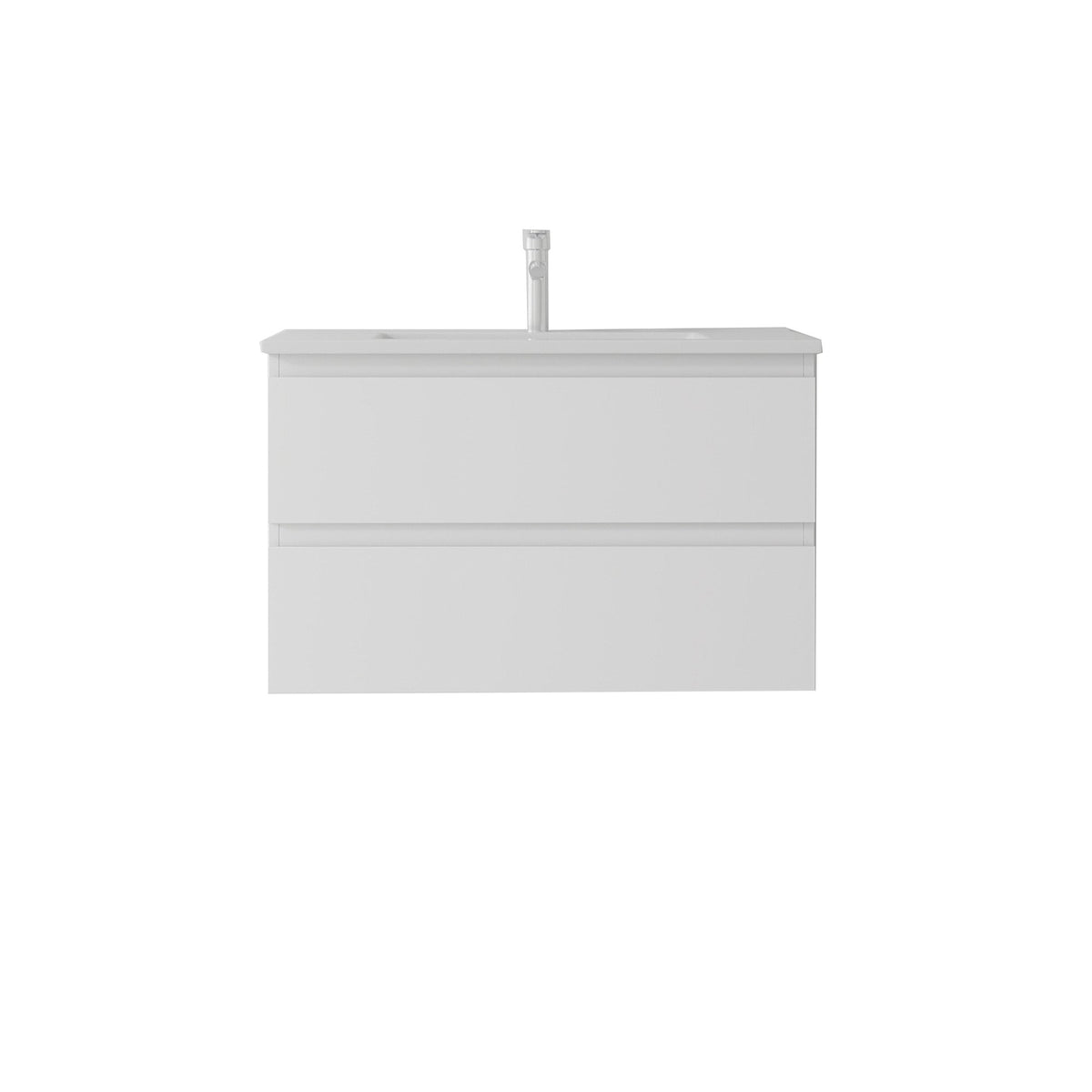 30 Inch Floating Bathroom Vanity with Soft-Close Drawer and Ceramic Sink - Multiple Colors