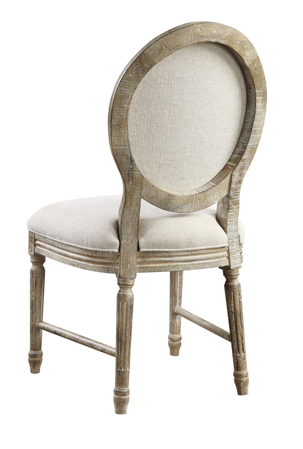 Brown Upholstered Dining Chairs with Rustic Casual Style - Set of 2