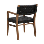 Modern Upholstered Dining Chair with Ergonomic Comfort - Black or Light Brown