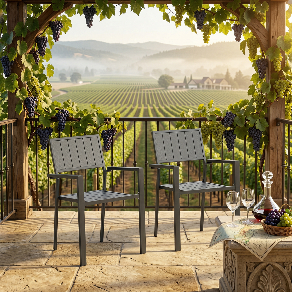 Modern Metal Side Chair Set with Ergonomic Support - Set of 2