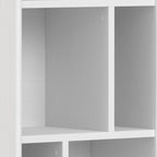 Mid Century Wide Bookcase with Storage Drawers - Multiple Colors