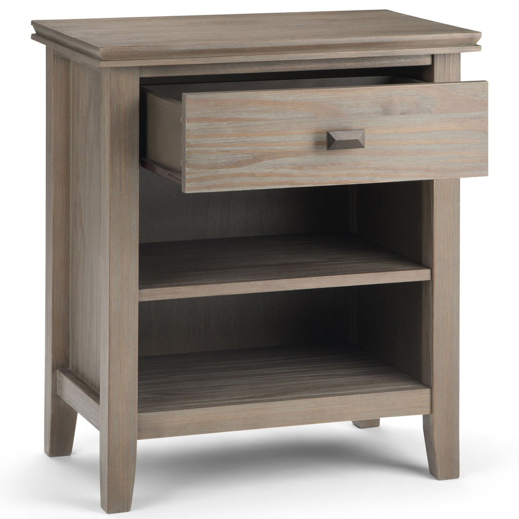 Handcrafted Bedside Table with Drawer and Shelf - Multiple Colors