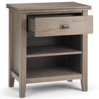 Handcrafted Bedside Table with Drawer and Shelf - Multiple Colors