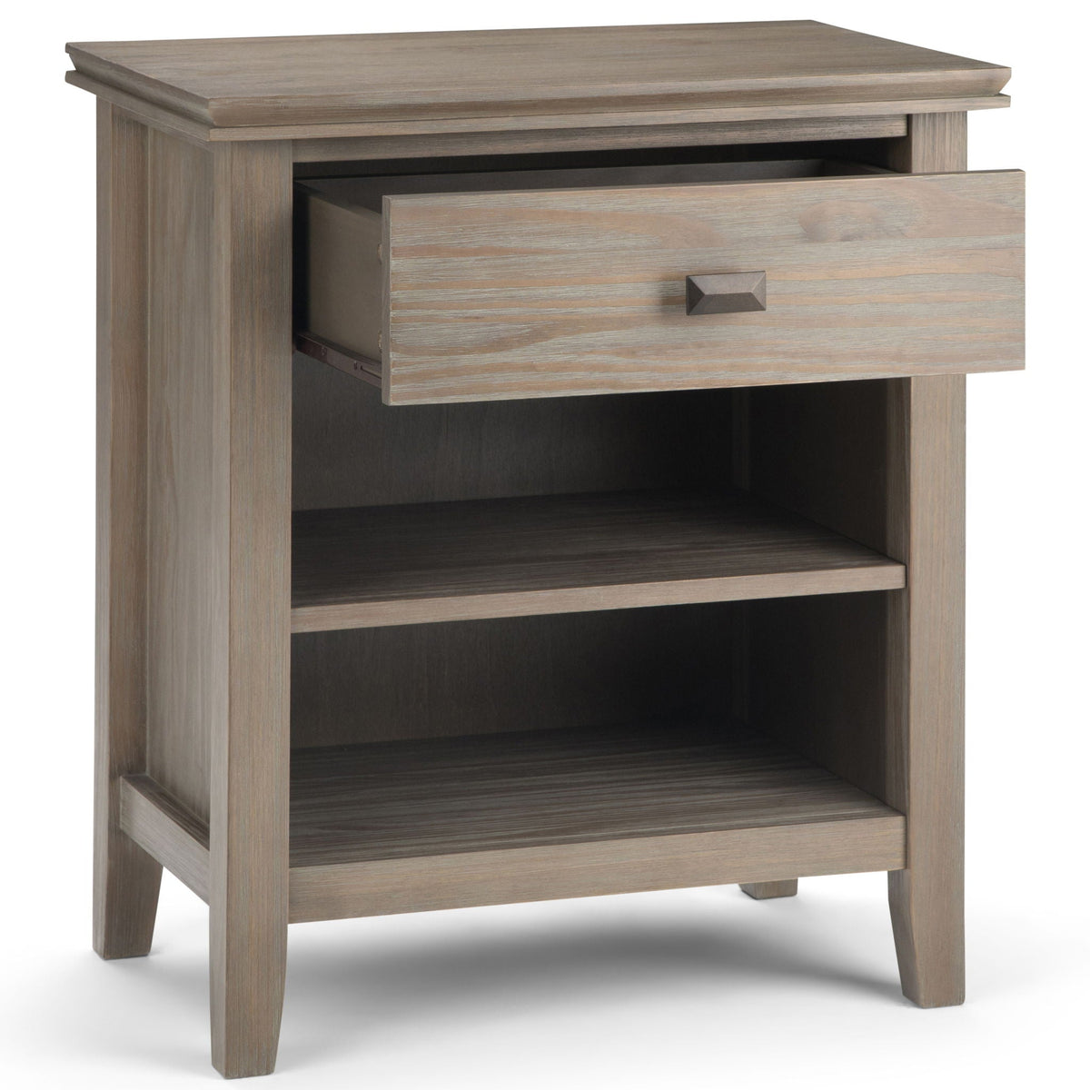 Handcrafted Bedside Table with Drawer and Shelf - Multiple Colors