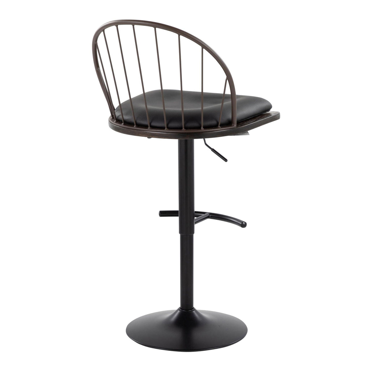 Farmhouse Adjustable Height Barstool Set with Swivel - Bronze or Black
