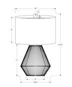 Transitional Rope Table Lamp with Beige Linen Shade - 3-Way Switch