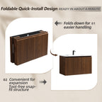 36-Inch Foldable Wall Cabinet with Snap-Fit Assembly - Matte Finish
