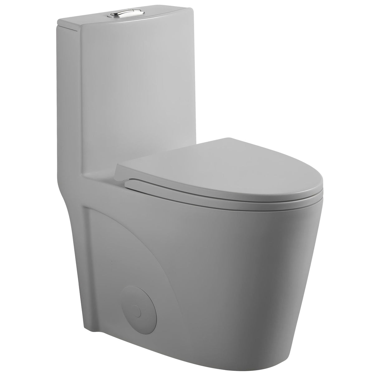 1 Piece Toilet with Tornado Flush and Dual Flush - ADA Height Chair - Gray, Pink, or Black