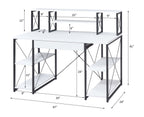Amiel All Purpose Writing Desk with Storage - Black, Dark Gray, or White