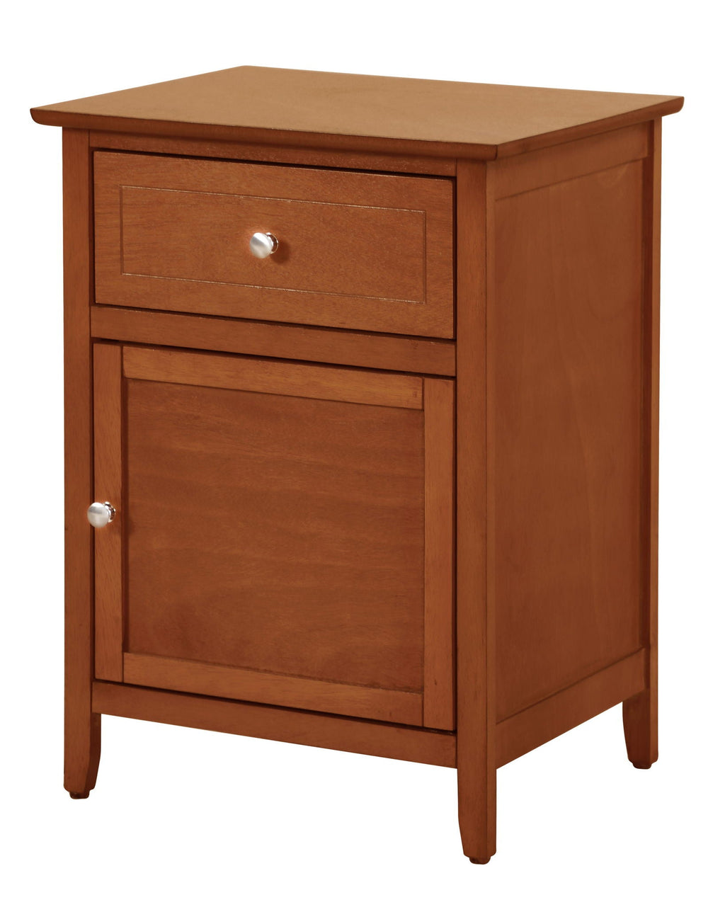 1 Drawer / 1 Door Nightstand with Durable Wood Construction - Multiple Colors