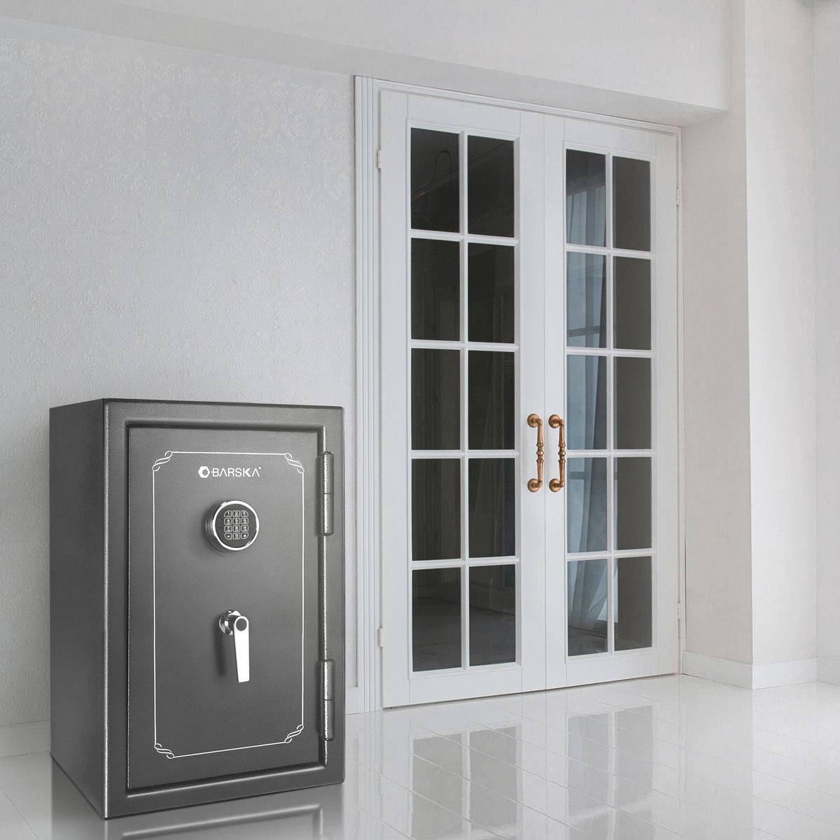 Fireproof Protection Safe Vault with Advanced Locking Mechanism - Black