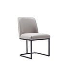 Serena Dining Chair with Geometric Metal Base - Available in Multiple Colors