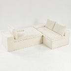 Convertible Modular Sectional Sofa with Twin Seat and Chaise - Multiple Colors