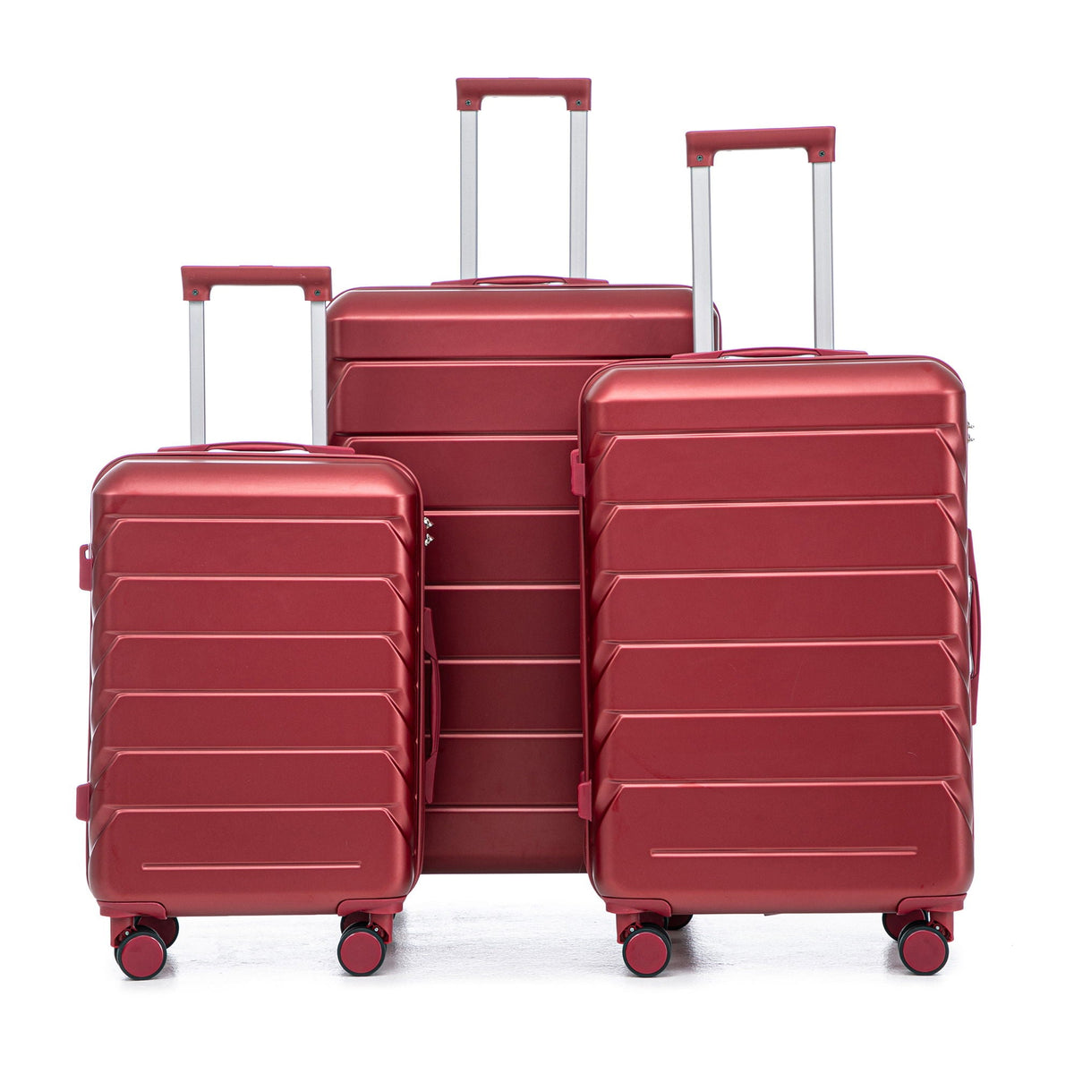 3 Pieces Set Spinner Wheel Luggage With Combination Lock