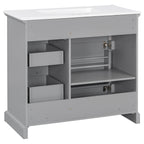 36" Bathroom Vanity with Sink and Soft Close Hinges - Dark Gray or White
