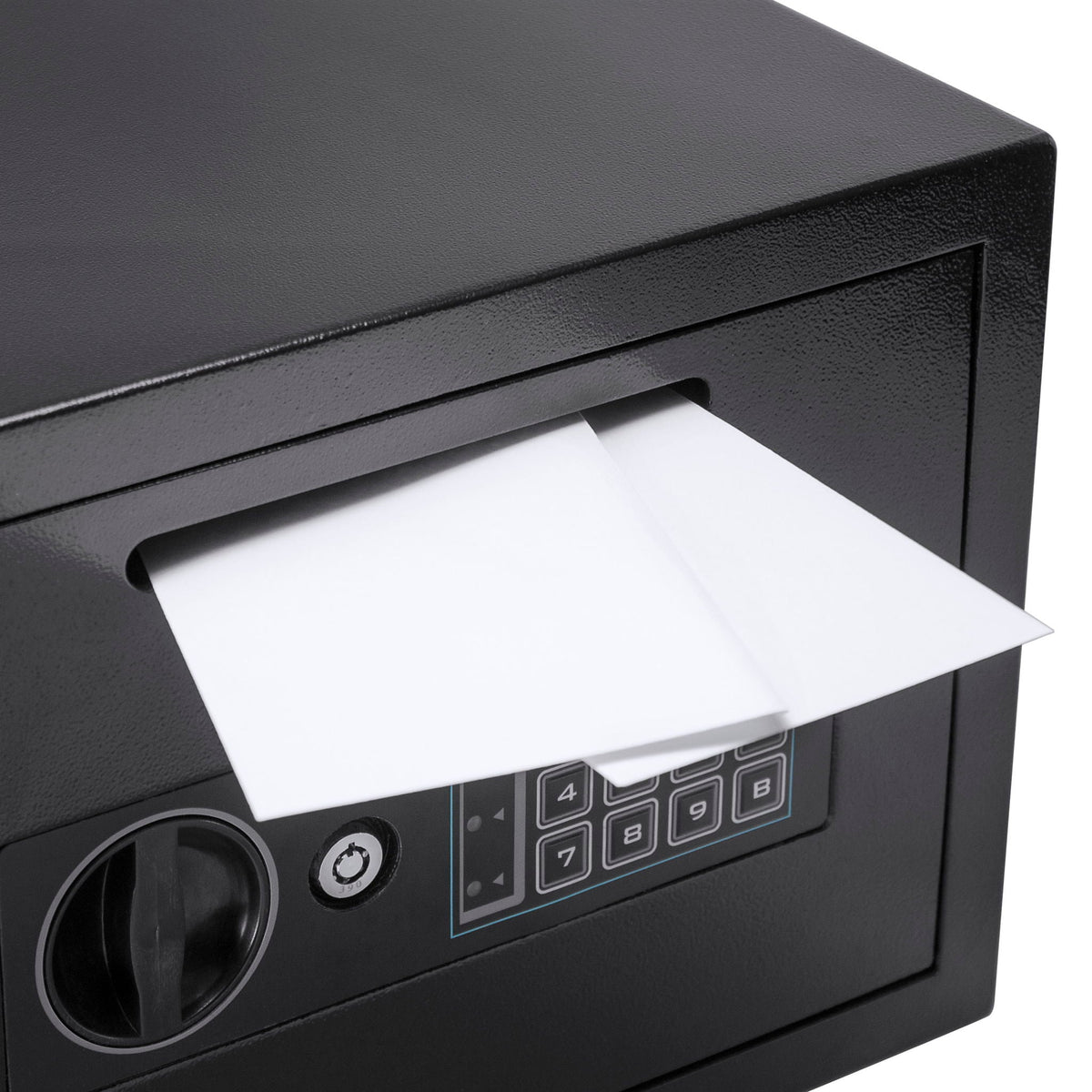 Compact Keypad Depository Safe with Dual PIN Access - Black