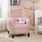 Pushback Recliner Chair with Side Pocket - Blush