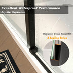 48" W × 72" H Single Sliding Shower Door with Tempered Glass - Clear