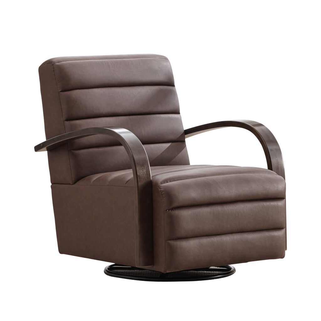 360° Swivel Accent Chair with Armrests - Dark Brown or Dark Gray