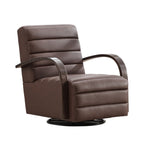 360° Swivel Accent Chair with Armrests - Dark Brown or Dark Gray