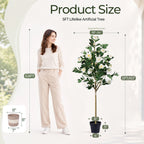 Artificial Camellia Tree - 5FT Faux Indoor Plant