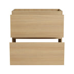 Modern Freestanding Bathroom Vanity Cabinet with Double Drawer - Light Brown or Dark Brown
