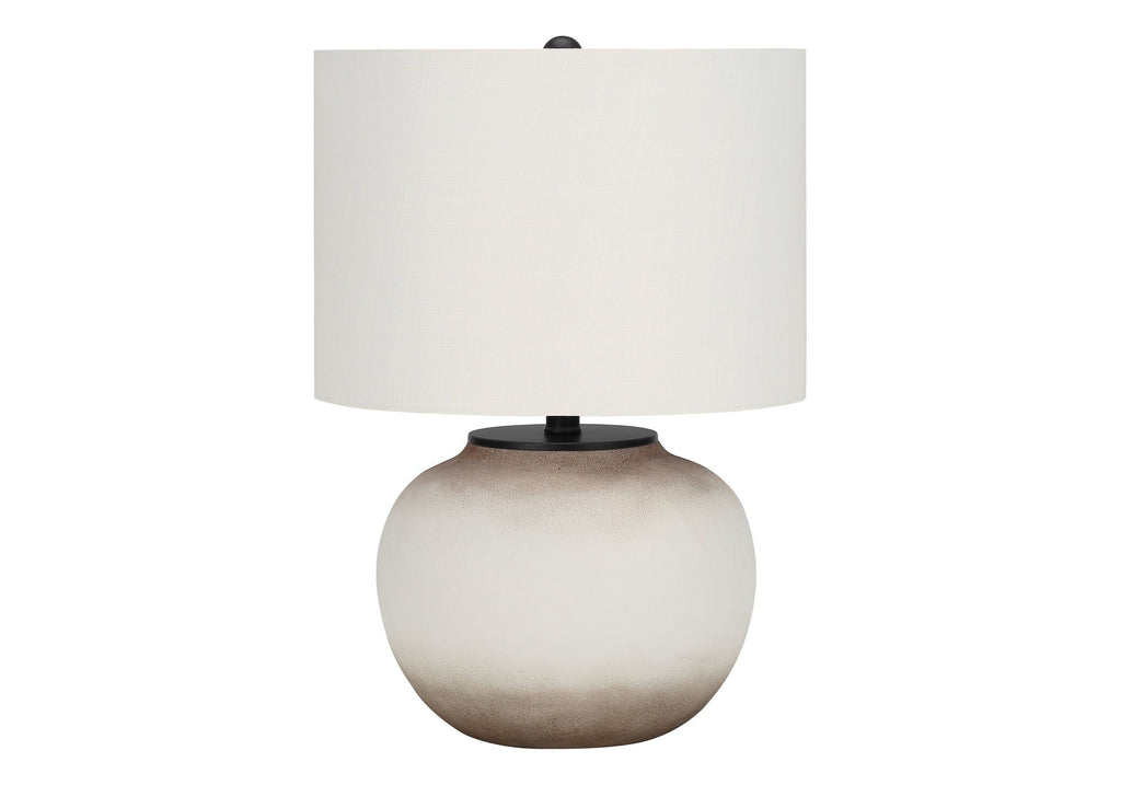 Modern Ceramic Table Lamp with 3-Way Rotary Switch - Cream