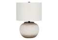 Modern Ceramic Table Lamp with 3-Way Rotary Switch - Cream