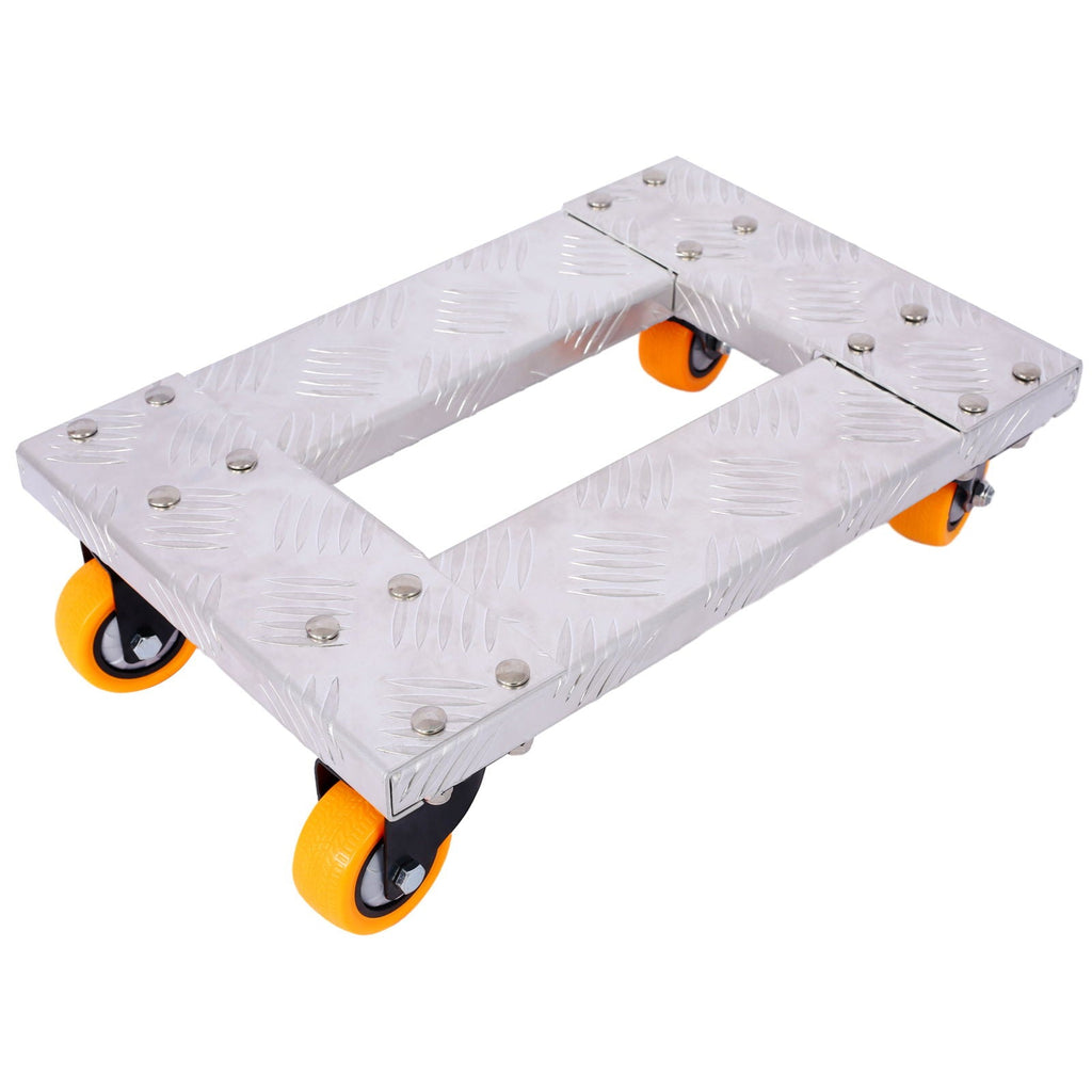 Heavy Duty Furniture Dolly Trolley Car with 3" TPU Casters - Pearl Silver