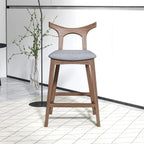 Upholstered Square Bar Chair Set with Solid Wood Frame - Dark Gray or Black