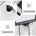 Adjustable Cylindrical Pendant Light with Frosted Glass Shade - Black or Gold