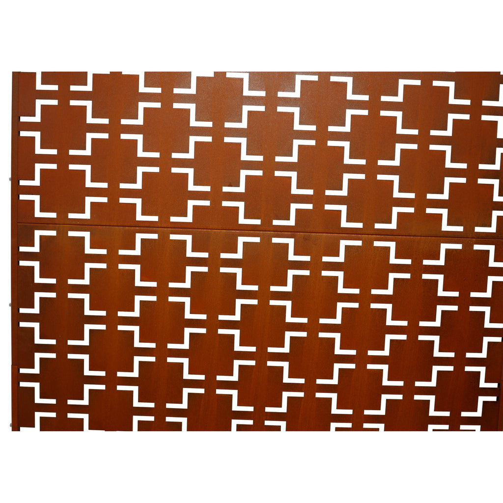 Black Metal Room Divider Privacy Screen with Rust-Resistant Finish