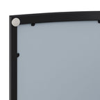 Arched Glass Double Door Wardrobe with Shatterproof Mirror - Black or White