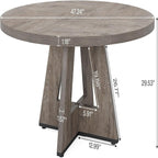 Round Dining Cross Base Kitchen Table with Engineered Wood - Assorted Colors