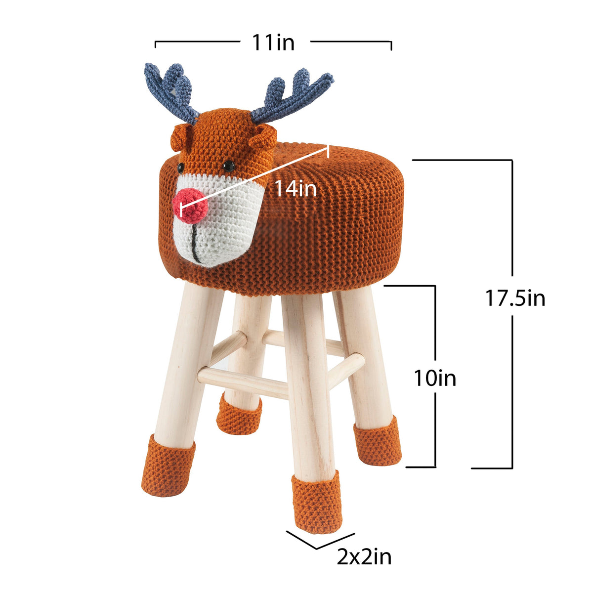Animal Ottoman Stool - Cute Deer Design for Kids