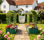 2-in-1 Raised Garden Bed with Trellis