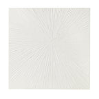 Luminous Burst Dimensional Resin Wall Art with Abstract Design - White Gloss