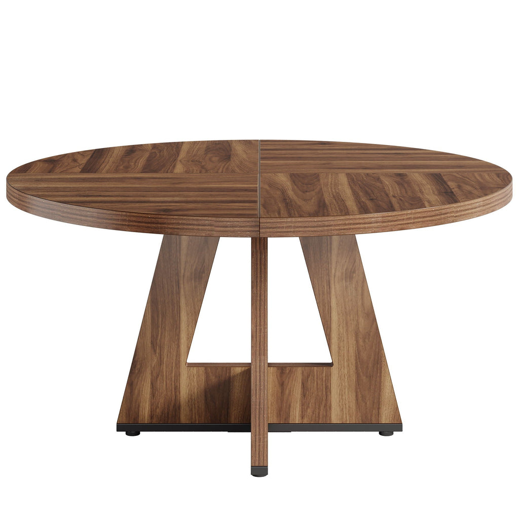 Round Dining Cross Base Kitchen Table with Engineered Wood - Assorted Colors