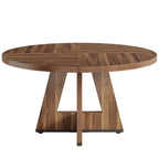 Round Dining Cross Base Kitchen Table with Engineered Wood - Assorted Colors