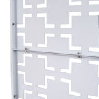 Black Metal Room Divider Privacy Screen with Rust-Resistant Finish