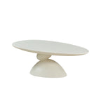 Lucky Stone Shaped Table with Sculptural Base – White, Black, or Gray
