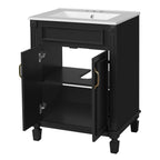Bathroom Vanity With Top Sink and Soft Closing Doors