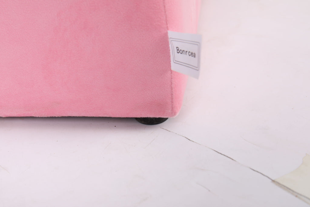 Durable Design Kids Club Sofa with Soft Fabric - Pink or Gray