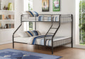Caius Twin Long Queen Bunk Bed - Gunmetal